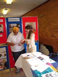 Picture of the Mary Bairstow (Implementation Officer) at a Temple in Birmingham. Link to Black and Minority Issues group